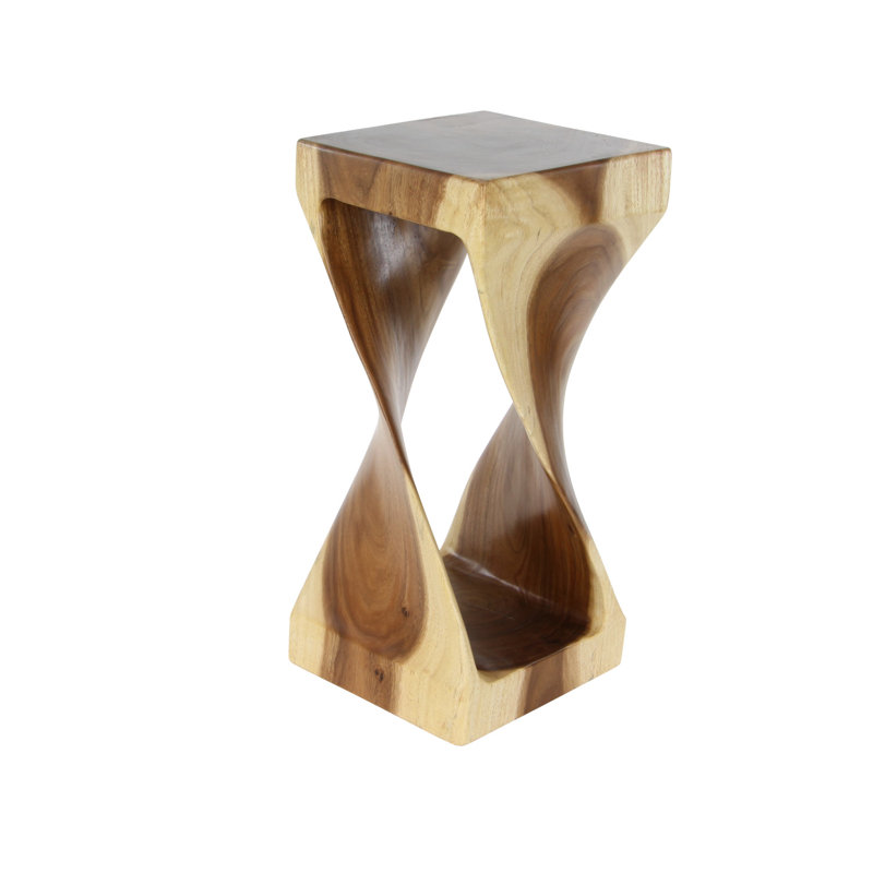 Cinderford Solid Wood End Table, Brown, 25" H x 12" W x 12" D