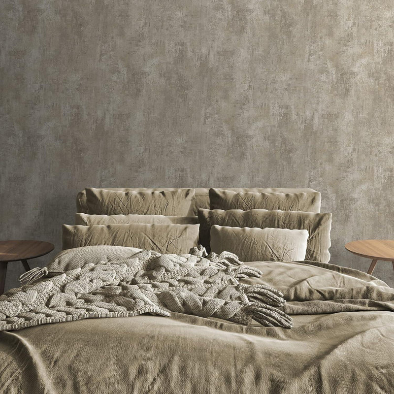 Aloise 10m x 53cm Textured Matte Wallpaper Roll, Cream