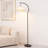 Black Floor Lamp Iron Base With E26 Warm Light Bulb