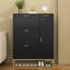 Armoire de rangement pour chaussures, range-chaussures autoportant avec 3 tiroirs rabattables et armoire latérale-434962791