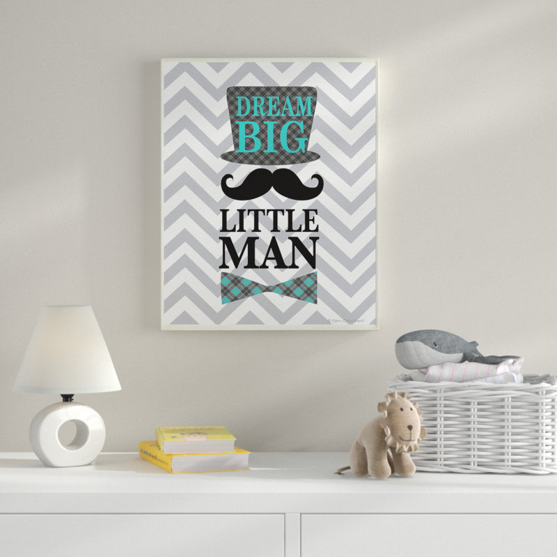 "Little Man on Gray", art sur toile, H 16 po x l 20 po, Toile tendue
