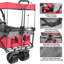 Chariot pliable pour chariot pliable avec auvent amovible, roues tout-terrain, frein et sac isotherme pour le camping, la plage et le magasinage | Idée de cadeau-123320778-123320783