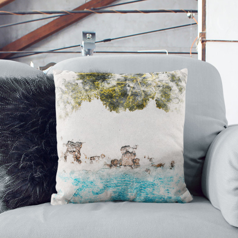 Square Throw Cushion, 40cm H x 40cm W x 15cm D, Black