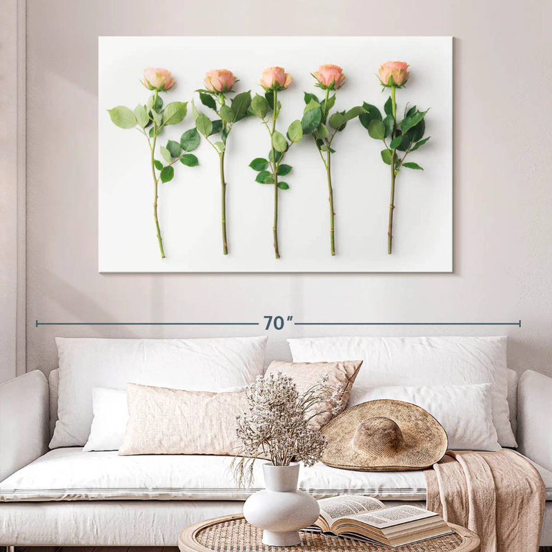 Harnek roses et épines, H 34 po x l 51 po