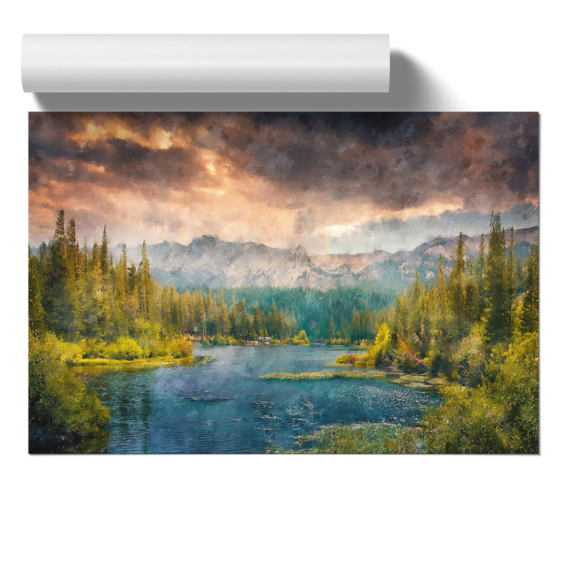 Forest And Lake Vol.4 - No Frame Print, 42cm H x 59cm W x 0.1cm D