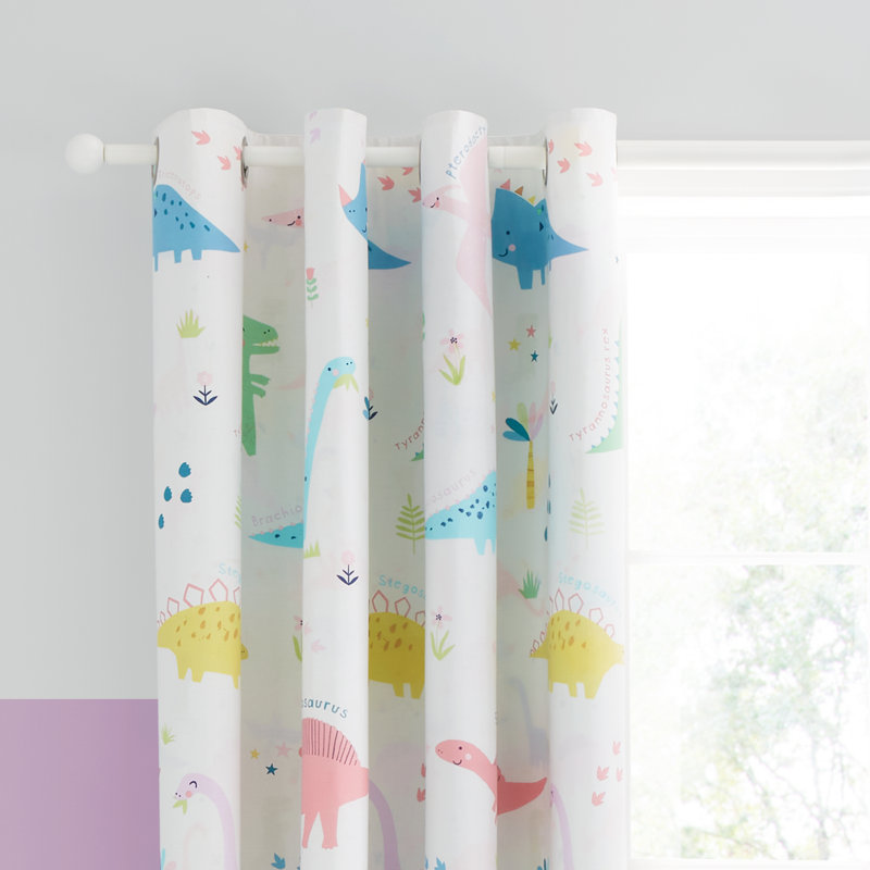 Dinosaur Friends Reversible Curtains