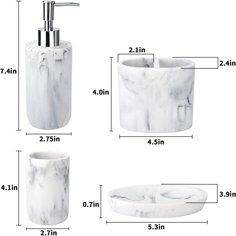 Halcy Bathroom Accessory Set