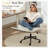 Criss Cross Chair With Wheels, Armless Wide Seat Adjustable Swivel Mid Back Computer Task Vanity Home Office Desk Chair-2130930158