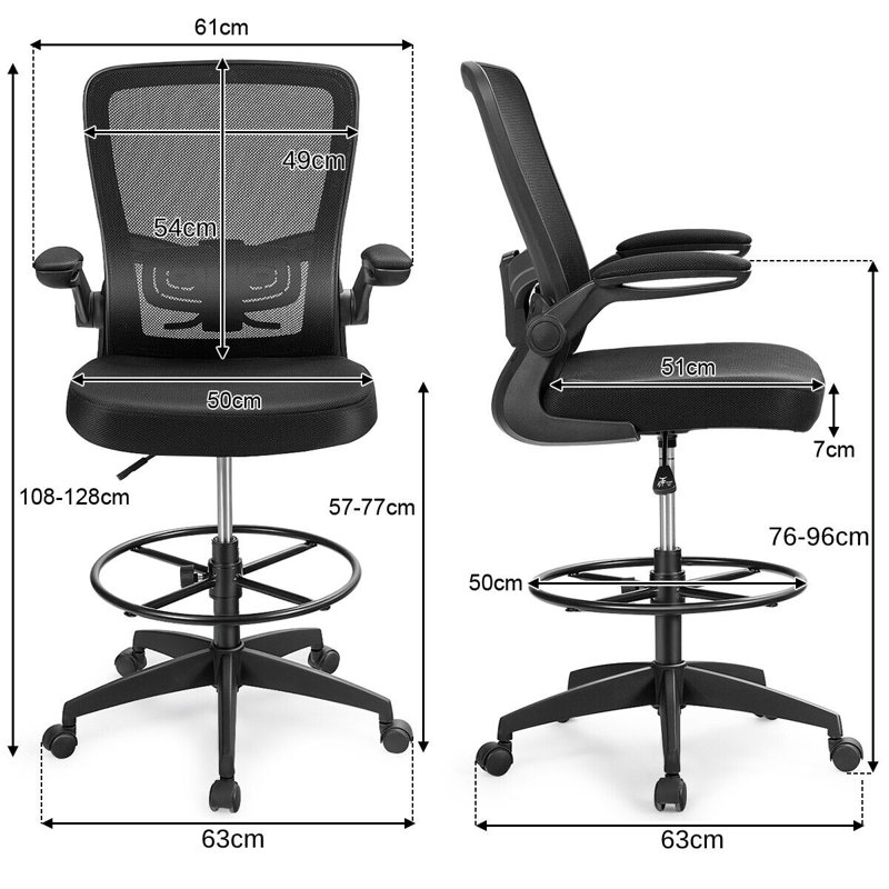 Inbox Zero Braegger Drafting Chair