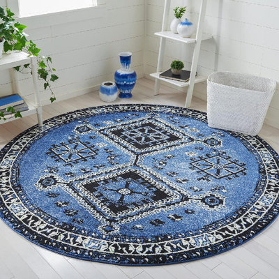 Tapis bleu / noir Southwestern