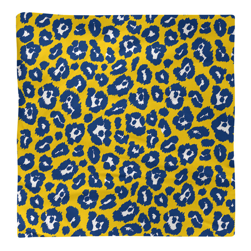 Serviette de table en coton LA throwback, 10 po x 10 po, Blanc / Bleu royal