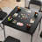 Folding Table, 33.6-Inch Portable Square Folding Card Table,  Metal Folding Table With Pu Soft Cushion 4 Chairs-1780208354