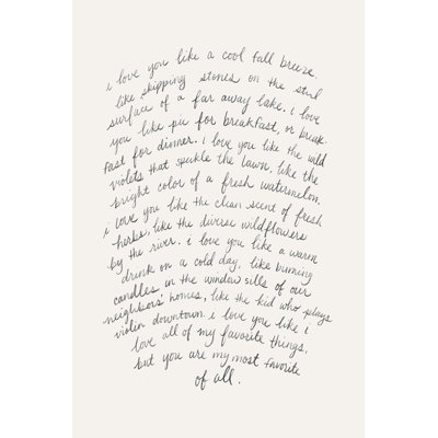 Letter To A Lover II by Grace Popp - Wrapped Canvas Print