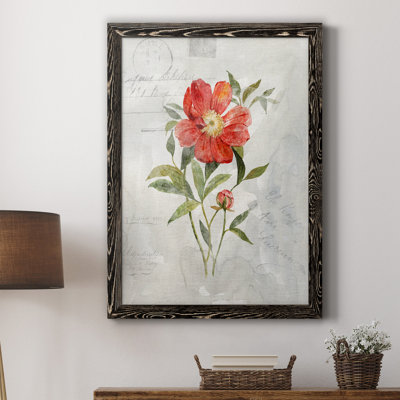 Lin pivoine - peinture sur toile encadrée