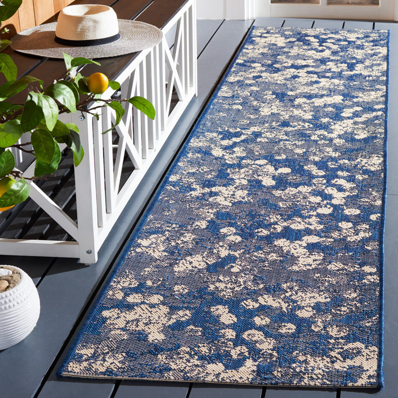 Tapis intérieur / extérieur abstrait Eliese Performance, Tapis de couloir 2 pi 2 po x 9 pi