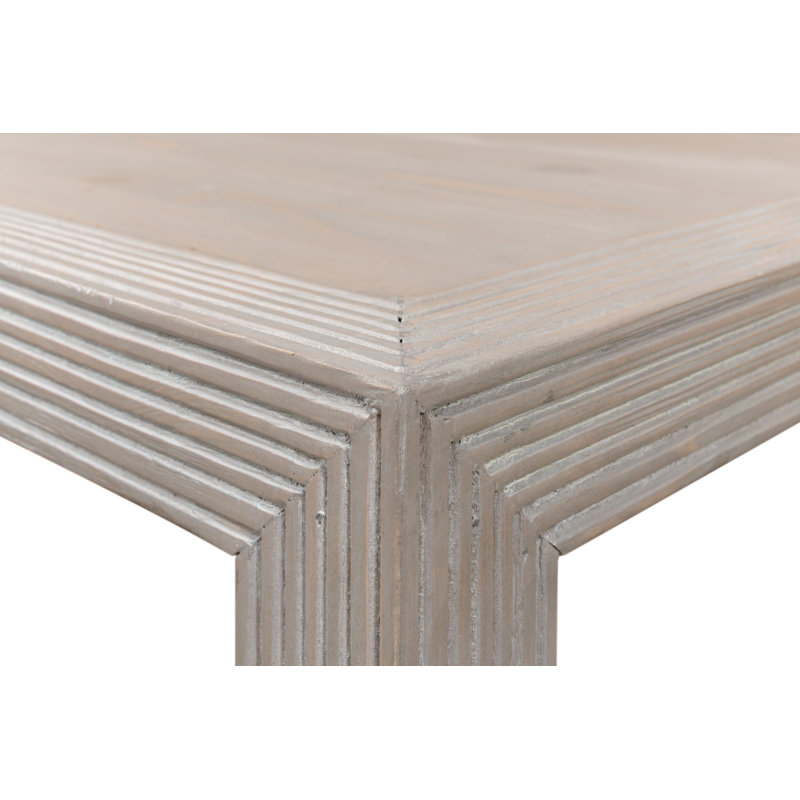 Sarreid Ltd Light Brown Solid Wood Rectangular End Table