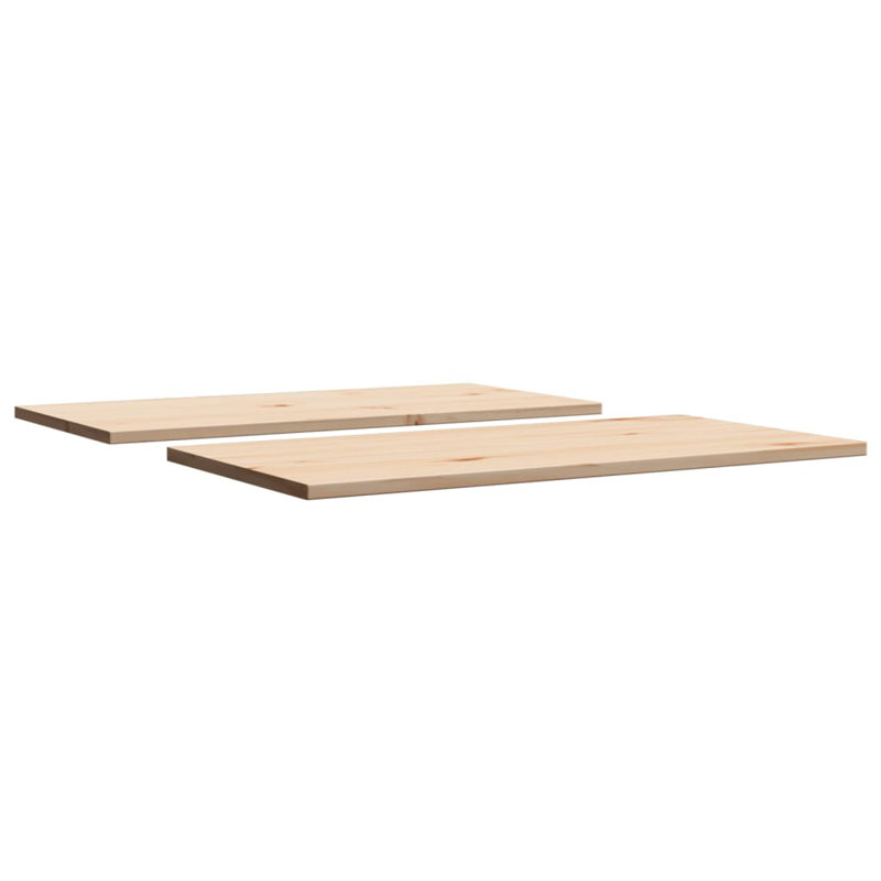  Ensemble de 2 plateaux de table en bois de pin massif naturel, H 1 po x l 31,5 po x P 15,7 po