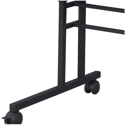 Mobili rolling writing desk - adjustable height, with a movable shelf and locking wheels