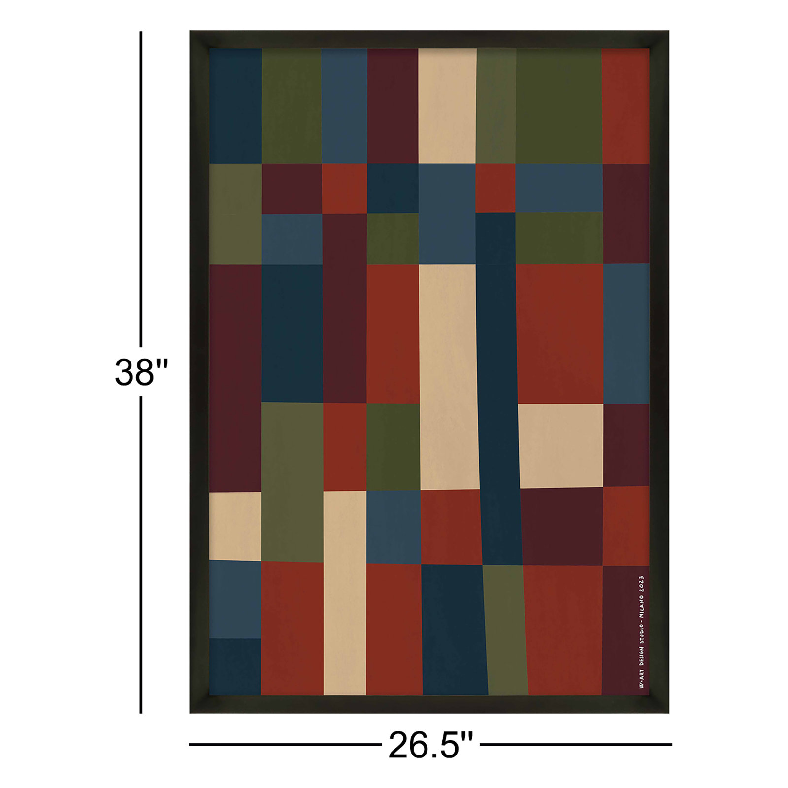 Fragmented Spectrum 6 Print by Romina Gadler, 38" H x 26.5" W, Black Framed
