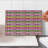 Ambesonne Geometric Tempered Glass Cutting Board Hexagons and Dots Multicolour