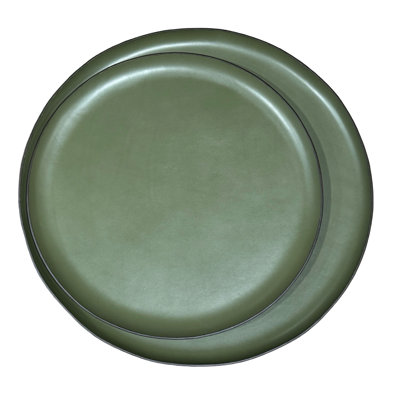 Plateau rond en cuir SOUTH AMERICAN