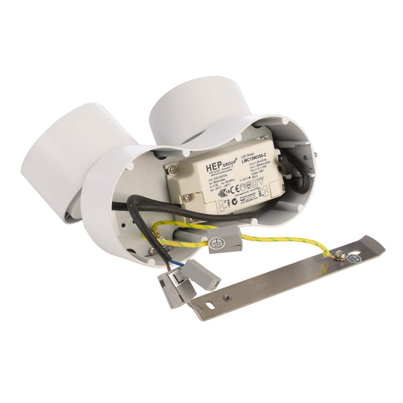 Aluminium LED Spotlight, 9.1cm H x 16cm W x 7.5cm D