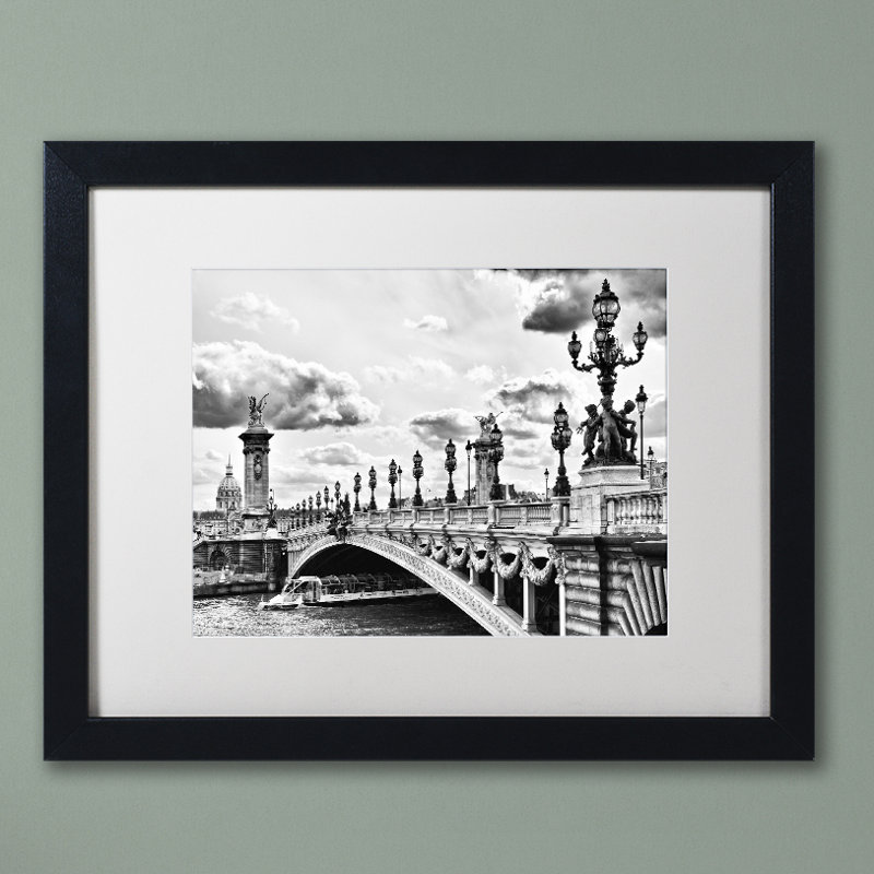 « alexandre iii paris ii », reproduction de photo sur cadre, H 16 po x l 17,25 po x P 0,5 po, Blanc