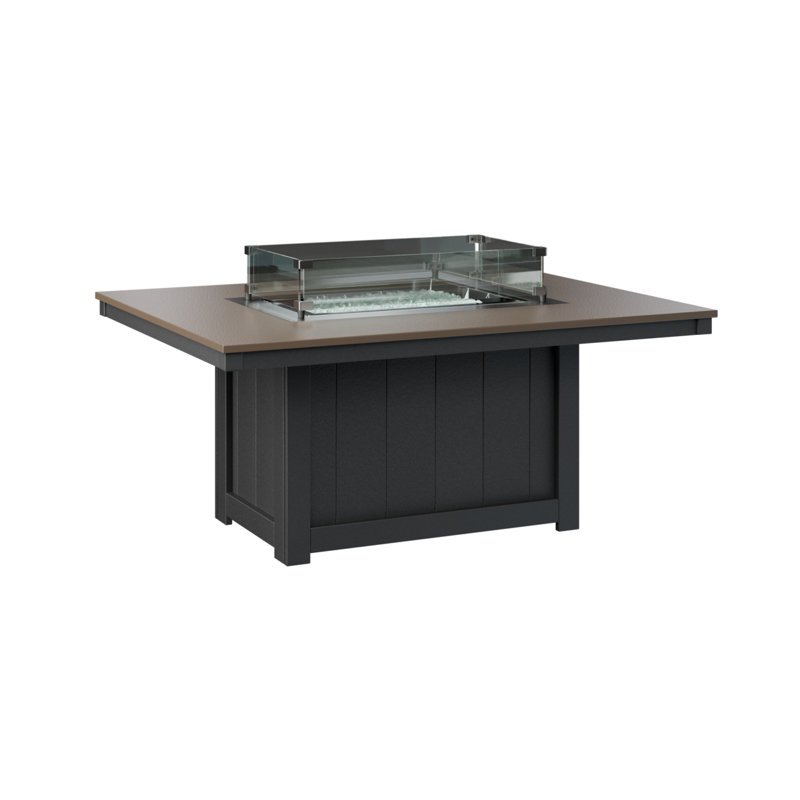 Foyer de table rectangulaire Berlin Gardens Donoma, Hammered Top Bronze with Black Base