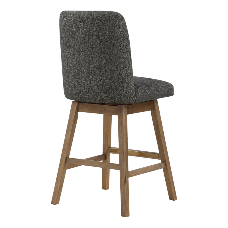 Tabouret pivotant Kamyla, Gris anthracite, Tabouret de bar (siège d’une hauteur de 30 po)