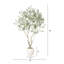 Arbre artificiel 8 pi avec pot à fleurs blanc, faux olivier pour décoration de bureau personnel