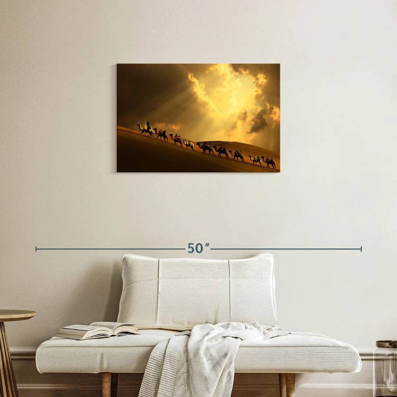 Brampt Camel Caravan Uphill, 20" H x 30" W