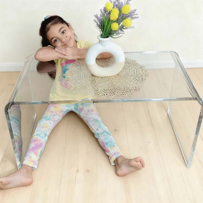 Table basse en acrylique Clear Waterfall