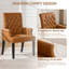 Fauteuil capitonné rembourré à dossier haut, similicuir-1886541568