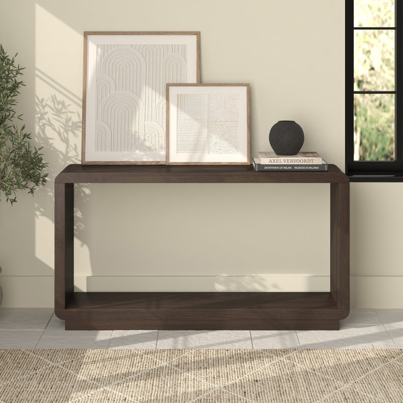 Console rectangulaire en chêne brun de 55 po Lonni, Chêne brun