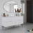 Mihai 60" Engineered Stone Top And Solid Wood Base Bathroom Vanity-88763110