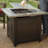 Burlington by Endless Summer, 30" Square LP Gas Outdoor Fire Pit with Faux Wood Mantel