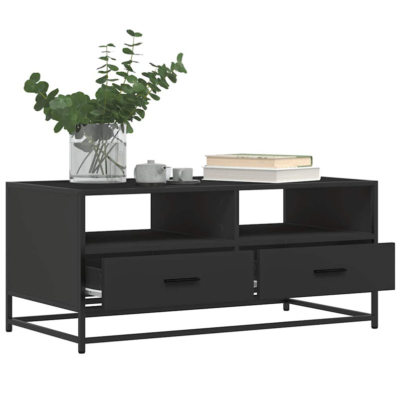 Coffee Table with Storage, Black