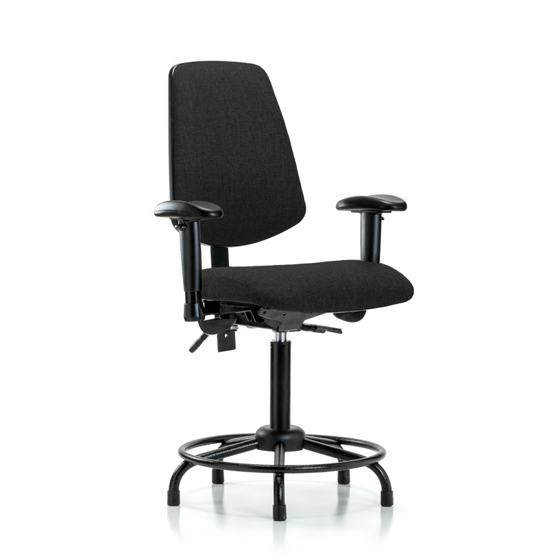 Abrahams Drafting Chair, Black, Not Included