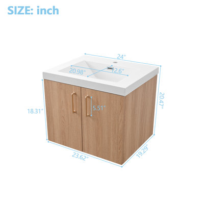 Meuble-lavabo 24 po avec comptoir d'évier
