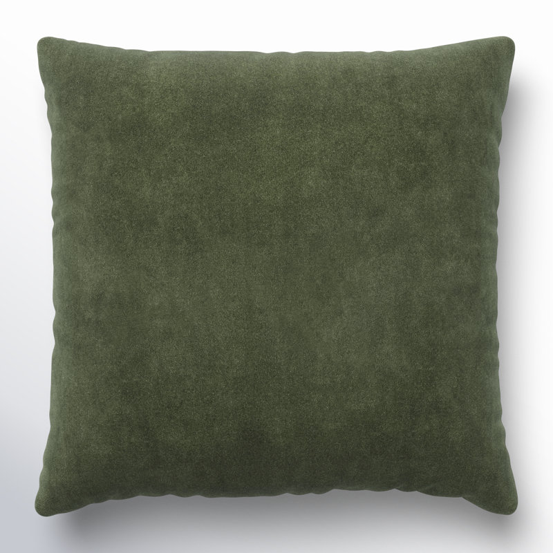 Rainier Cotton Throw Pillow, 18" x 18", Green, Pillow Cover Only - No Insert