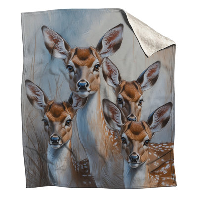 Groupe de couvertures à motif de cerfs