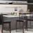 Upholstered Counter Stool with Solid Wood Frame-822917360