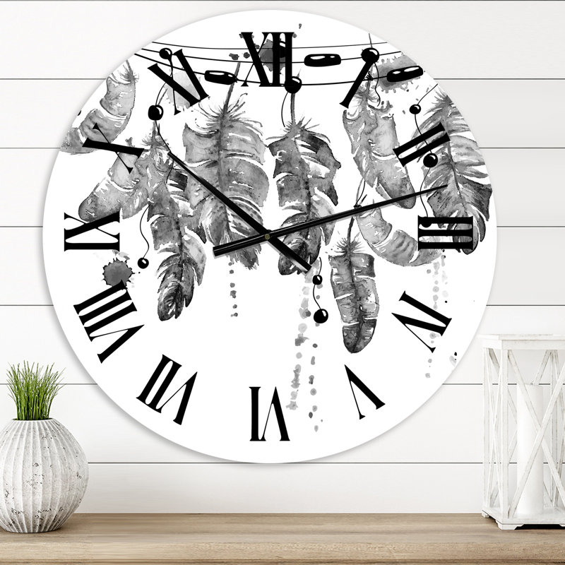 Horloge murale bohème et éclectique, Surdimensionné
