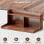 Comptoir de laveuse-sécheuse à 2 niveaux avec rails latéraux et patins de protection, organisateur de surmatelas en bois avec tablette de rangement pour laveuses et sécheuses
