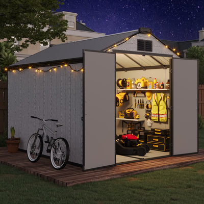 8 Ft. W x 10 Ft. D Resin Storage Shed