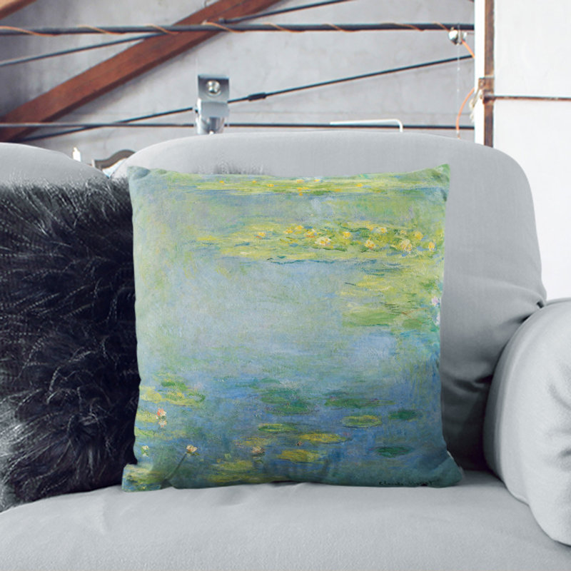 Water Lilies Lily Pond Vol.28 Scatter Cushion, 55cm H x 55cm W x 20cm D