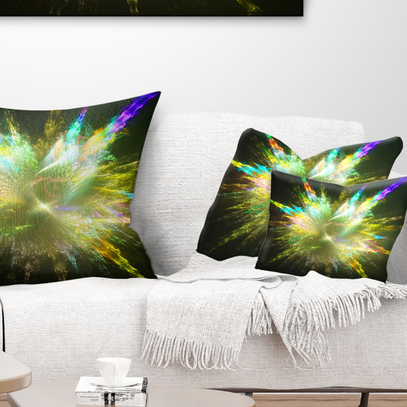 Coussin lombaire  Abstract Fractal Explosion of Paint Drops