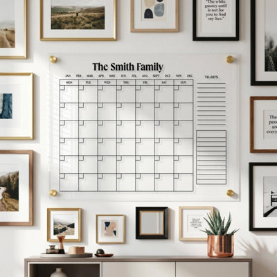 Personalized Acrylic Family Wall Calendar