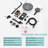 10 Inch Multifunctional High Pressure Shower Head System with Handheld Shower Head Fixtures and Waterfall Faucet - Matte Black-117328331