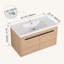 Ensemble de meuble-lavabo en chêne avec lavabo à poser en résine 36 po, 2 portes Oak